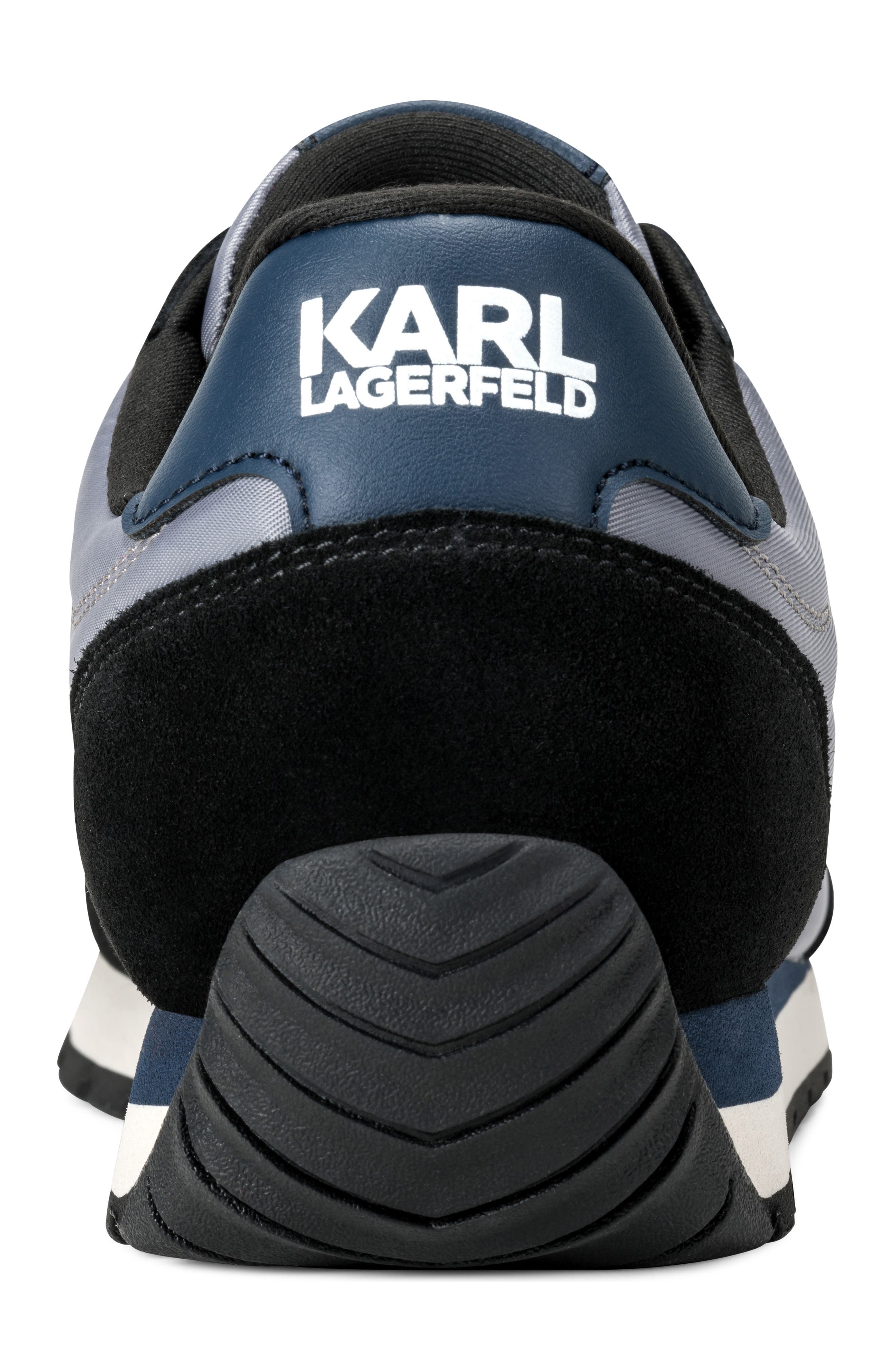 Gault Leather Sneaker, Alternate, color, BLACK/ SILVER