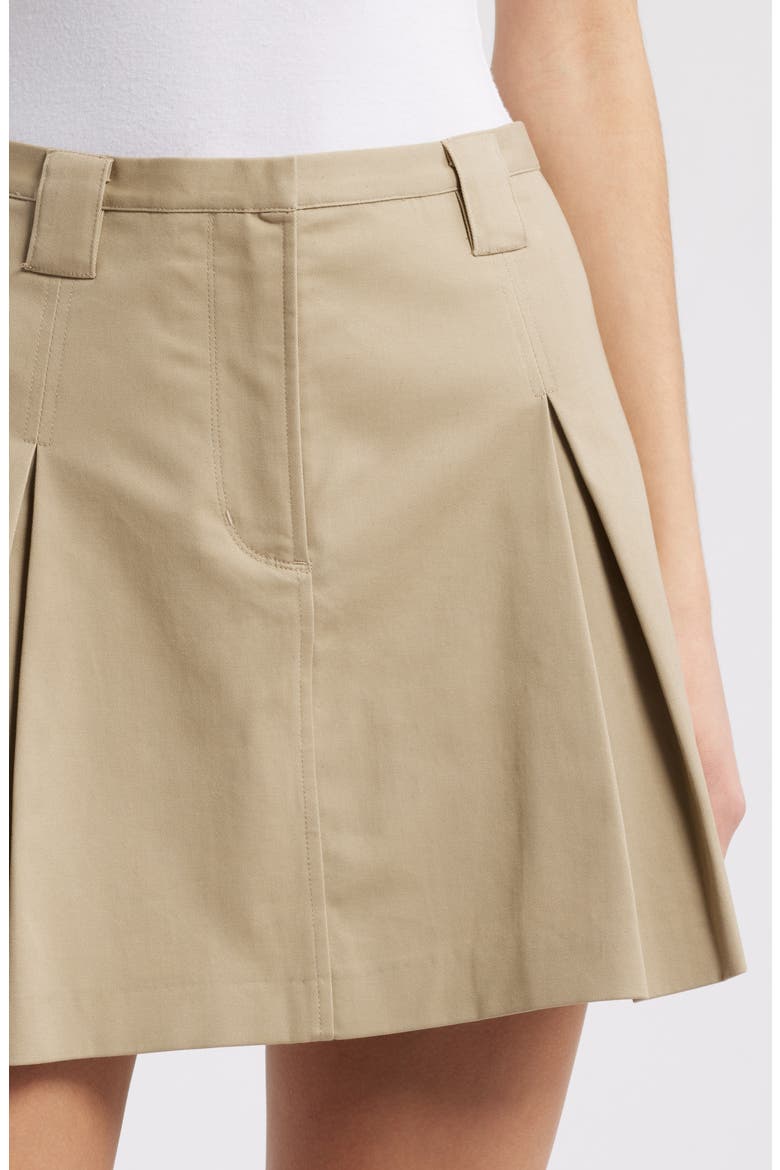 Alfie Pleated A-Line Mini Skort, Alternate, color, TAUPE