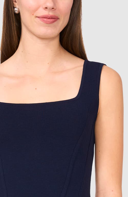 Halogenr Halogen(r) Square Neck Corset Sweater Tank In Classic Navy