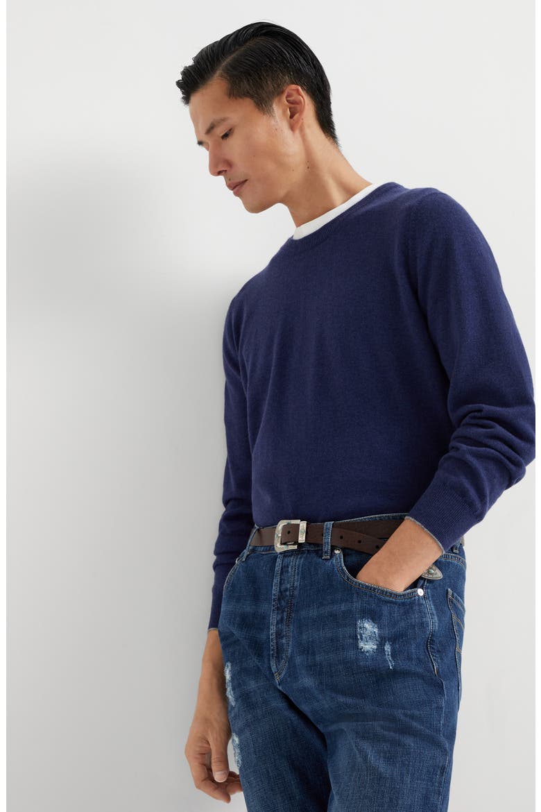Cashmere sweater, Alternate, color, Azure