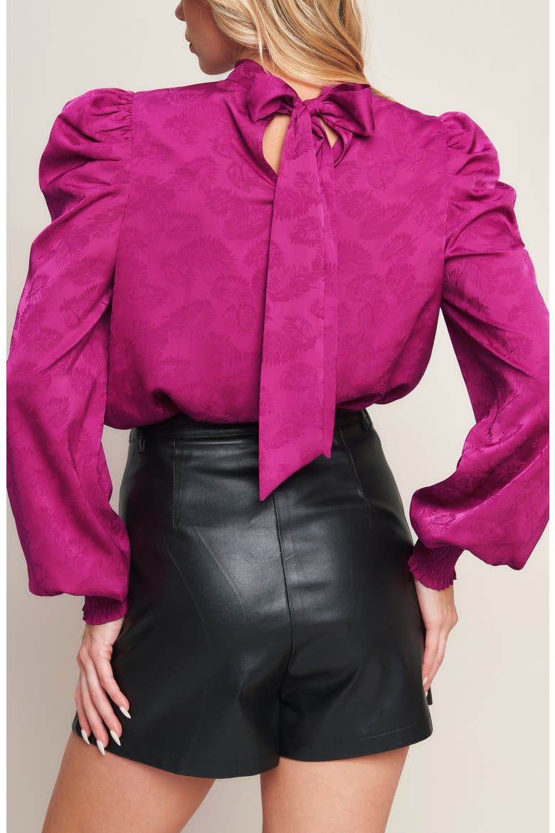 Puff Long Sleeve Top, Alternate, color, MAGENTA