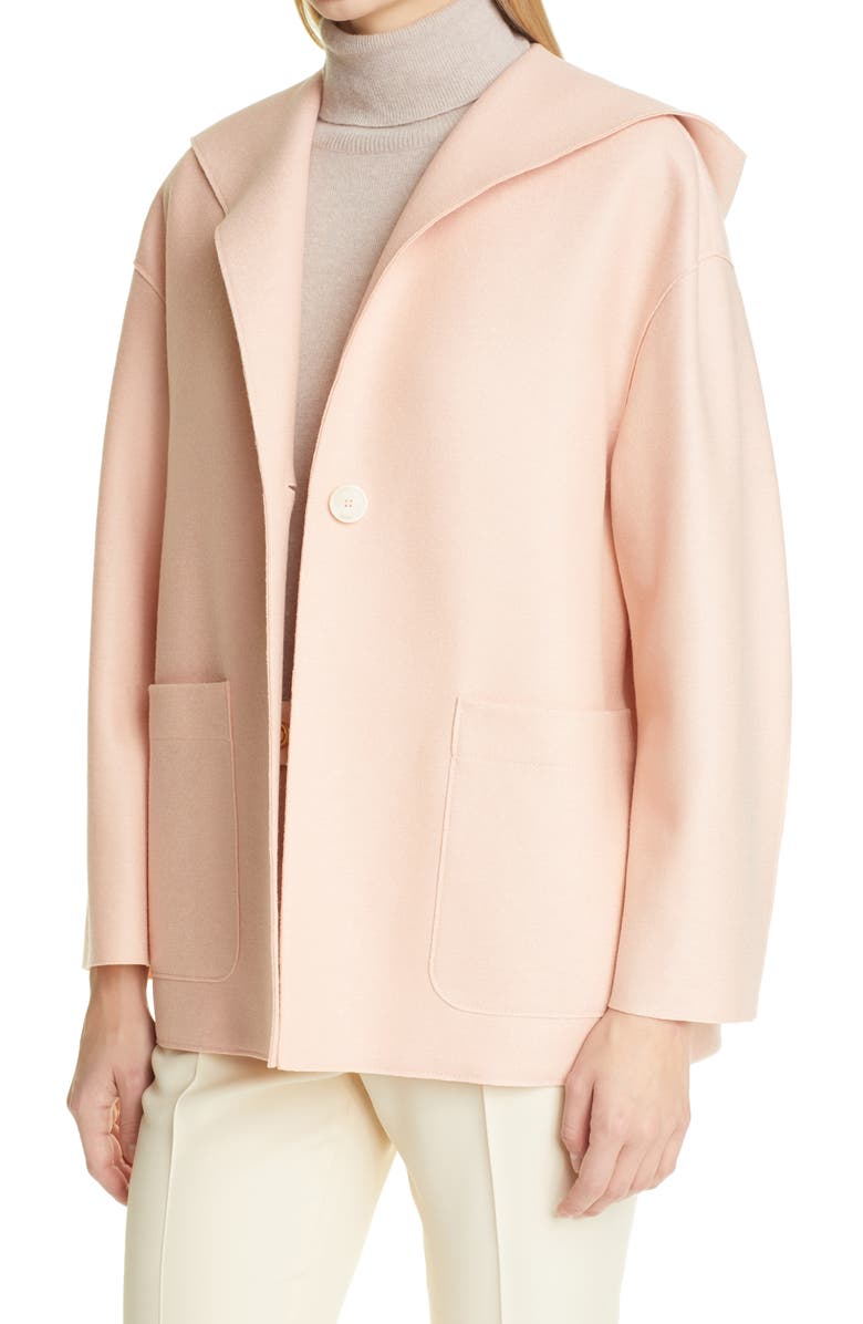 Harris Wharf London Double Face Wool Hooded Jacket, Alternate, color, 