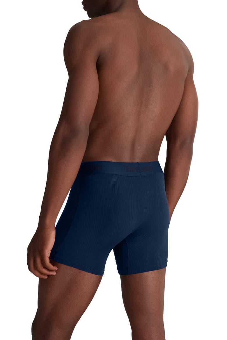Second Skin Luxe Rib 4-Inch Boxer Briefs, Alternate, color, DRESS BLUES