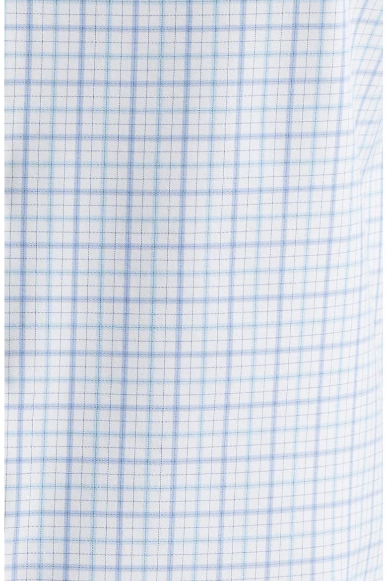Canal Tailored Fit Check Performance Poplin Button-Down Shirt, Alternate, color, BLUE FROST