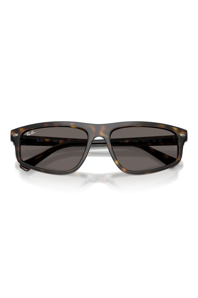 Irregular Sunglasses, Alternate, color, HAVANA / DARK GREY