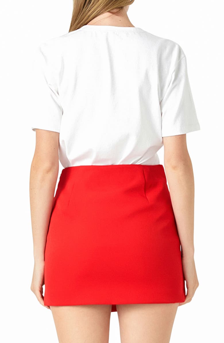 Endless Rose More Amore Embellished Cotton Graphic Shirt, Alternate, color, White