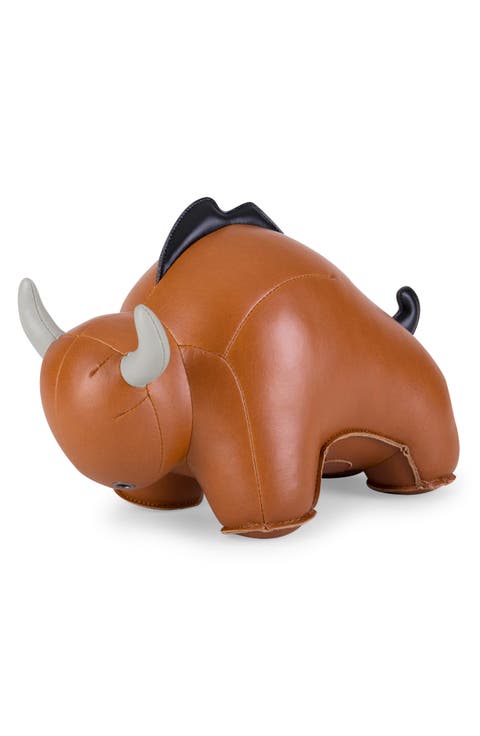 Bull Buloo Faux Leather Bookend