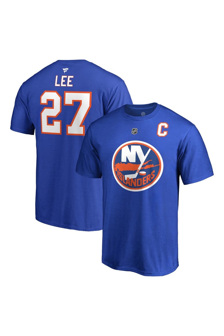 Men's Fanatics Branded Anders Lee Royal New York Islanders Name & Number T-Shirt, Main, color, Royal