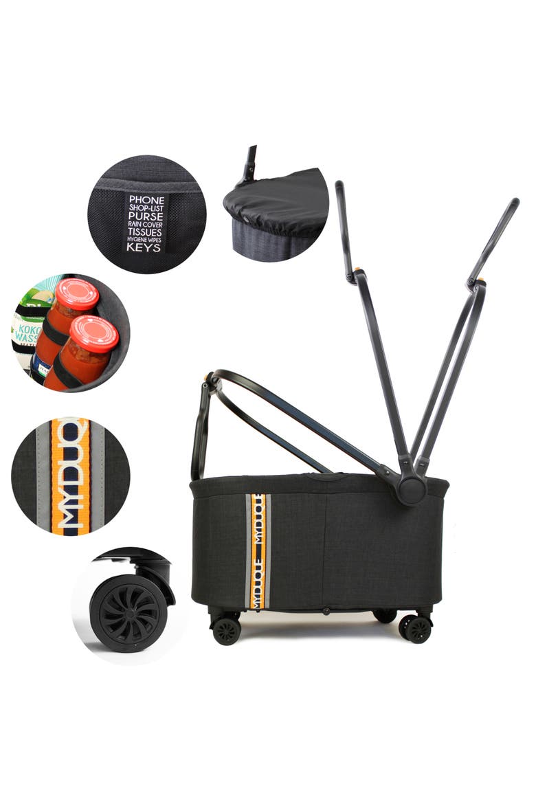 MULTI Bicycle Pannier Basket Utility Cart, Alternate, color, Black