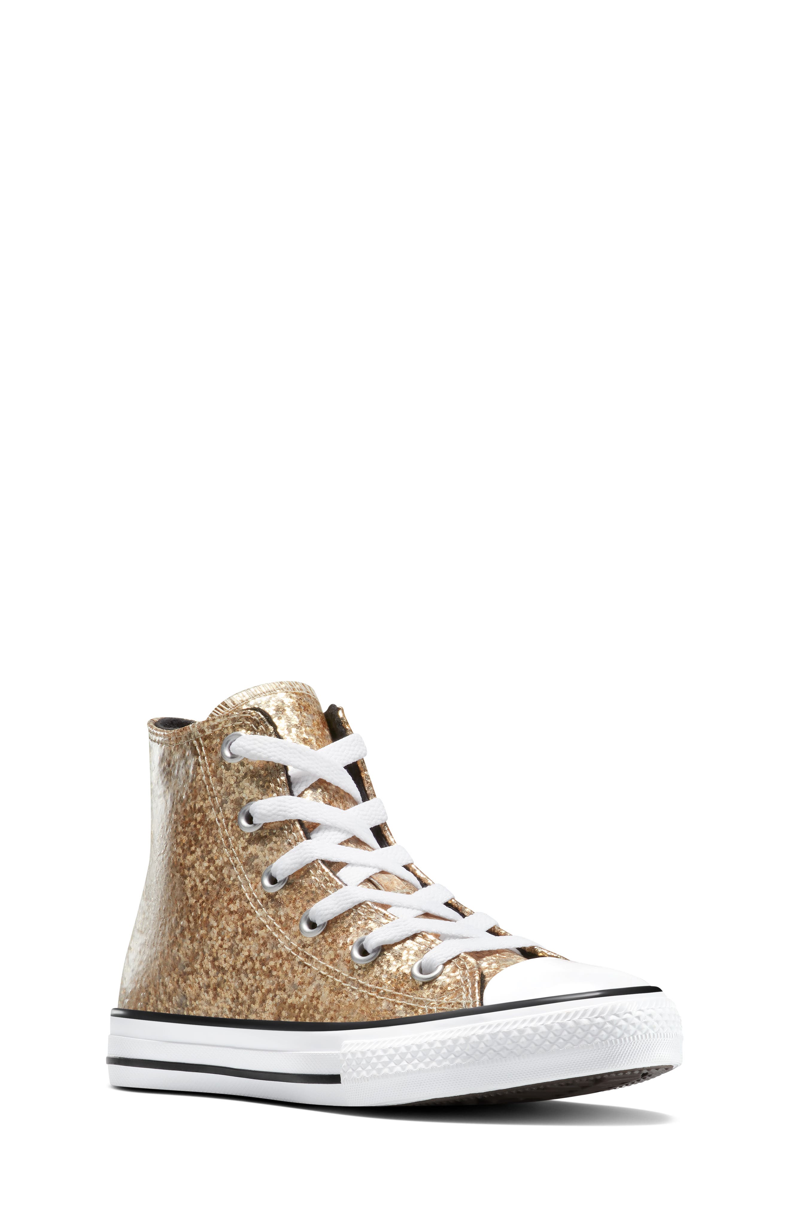 Converse Kids' Chuck Taylor All Star Glitter High Top Sneaker, Main, color, 