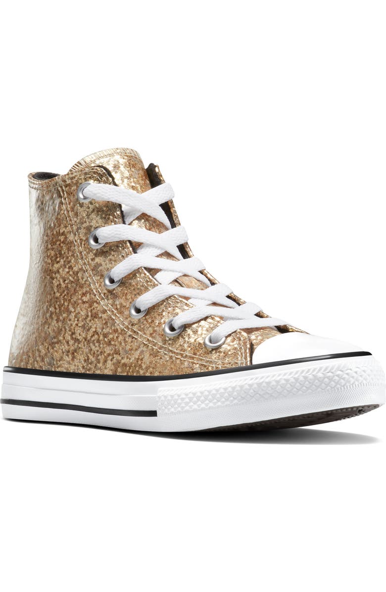 Converse Kids' Chuck Taylor All Star Glitter High Top Sneaker, Main, color,