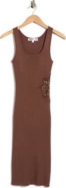 Madden Girl Sleeveless Floral Lace Cutout Midi Dress