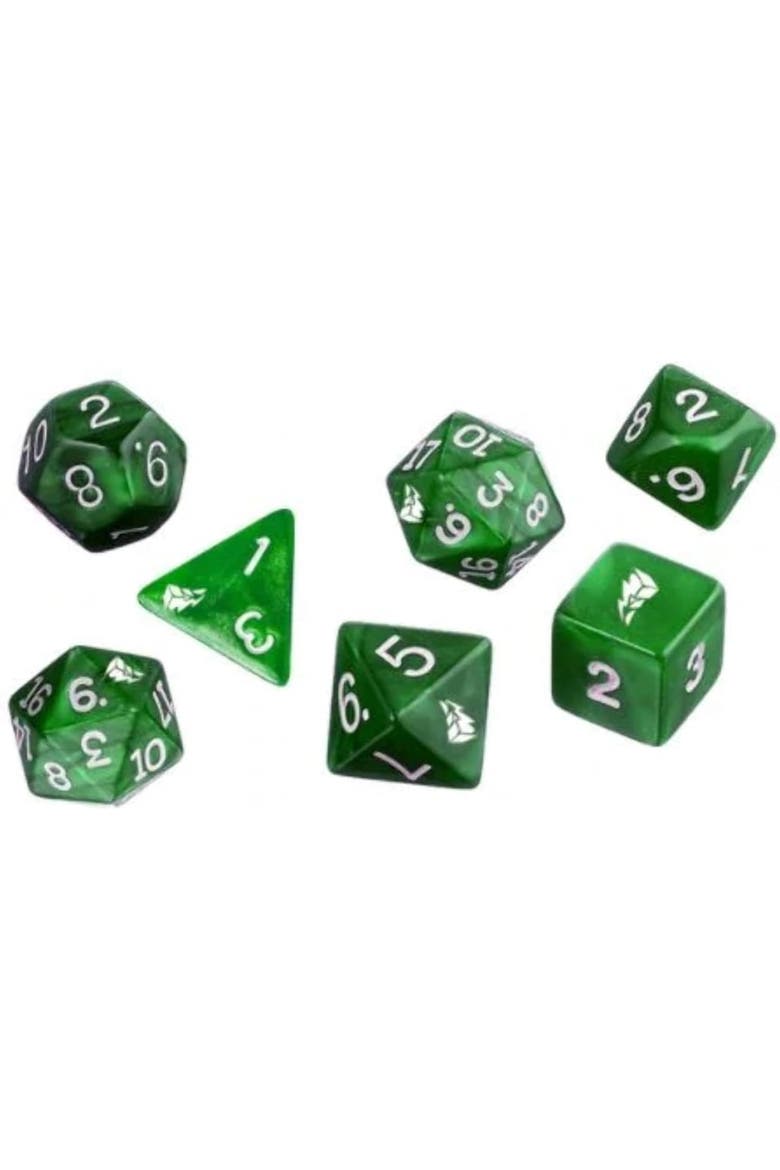 RPG Green Dice Set, Main, color, Green