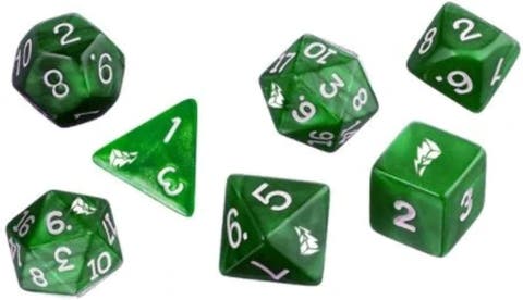 RPG Green Dice Set
