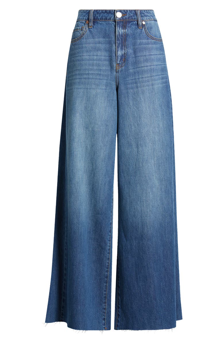 1822 Denim Raw Hem High Waist Wide Leg Jeans, Alternate, color, 