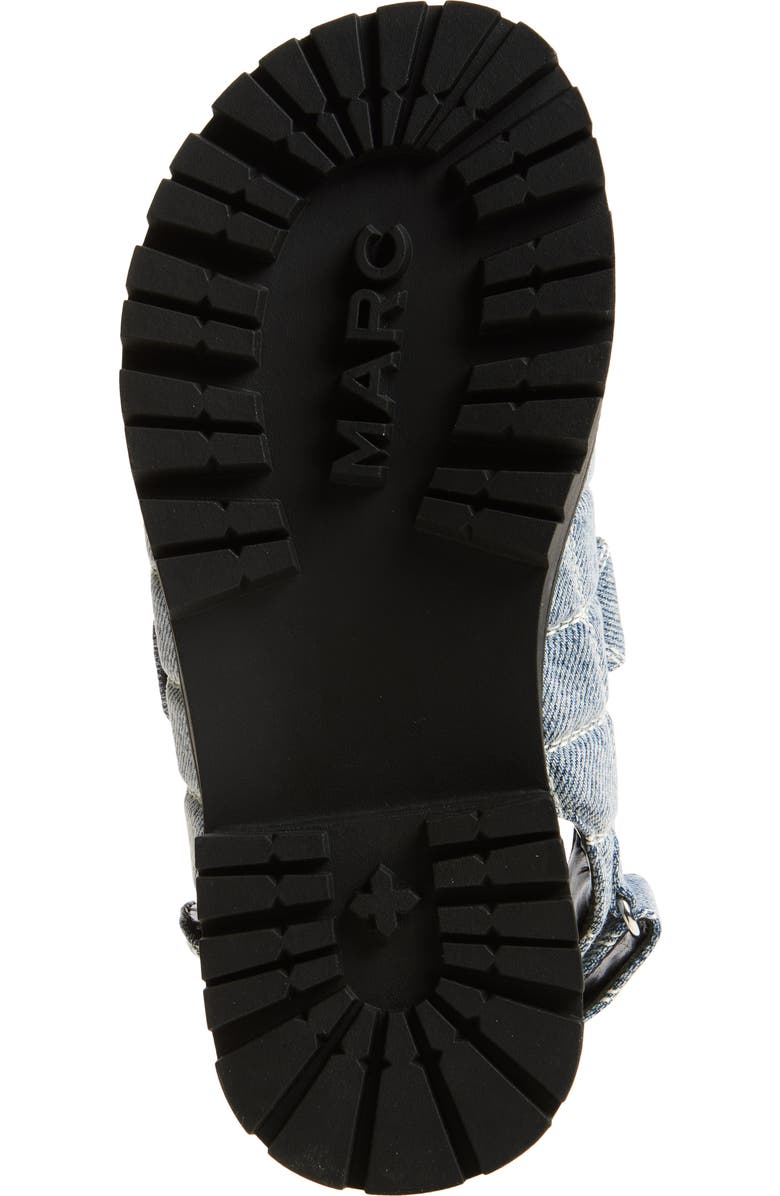 Marc Jacobs The Quilted Denim Sunny Sandal, Alternate, color, Light Wash Indigo