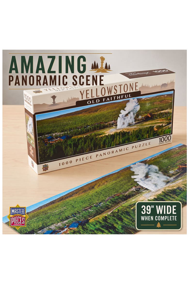 Old Faithful 1000pc Panoramic Puzzle, Alternate, color, Multicolor