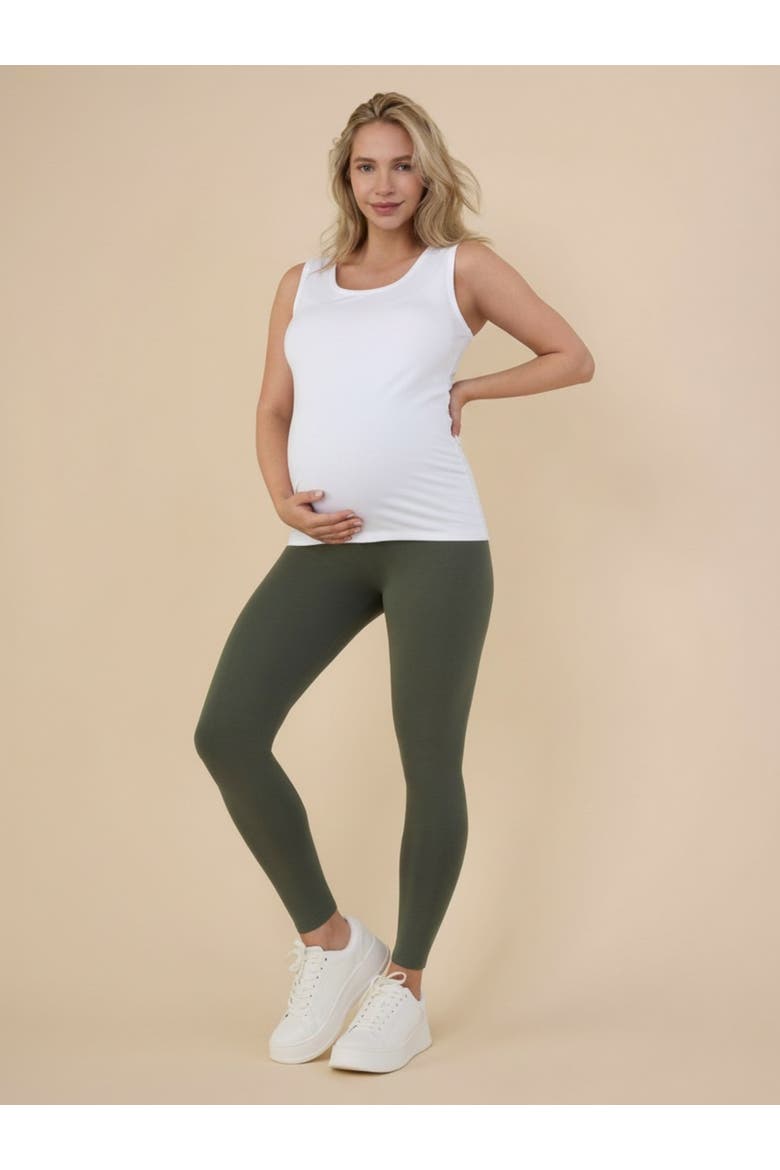 Essential Stretch Secret Fit Over the Belly Maternity Tights, Alternate, color, Beetle