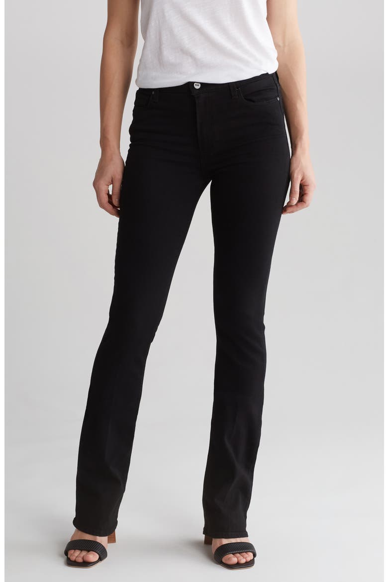Manhattan High Waist Bootcut Jeans, Main, color, BLACK SHADOW