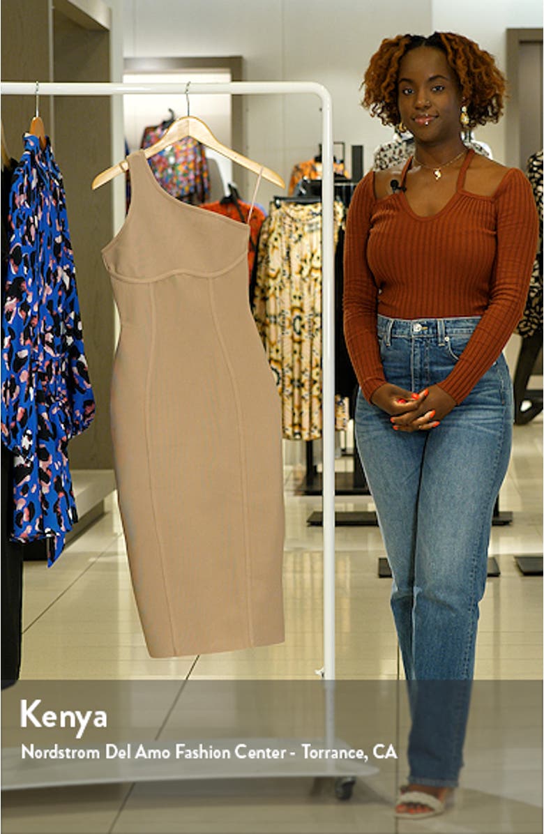 One-Shoulder Bandage Dress, sales video thumbnail