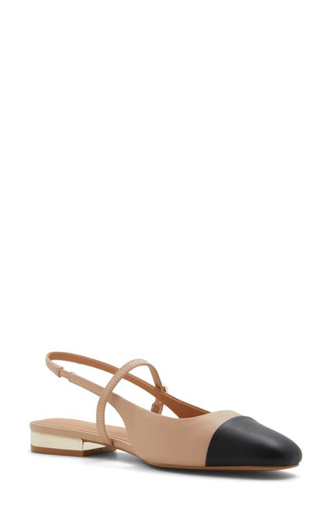 Sadey Slingback Mary Jane Cap Toe Flat (Women)