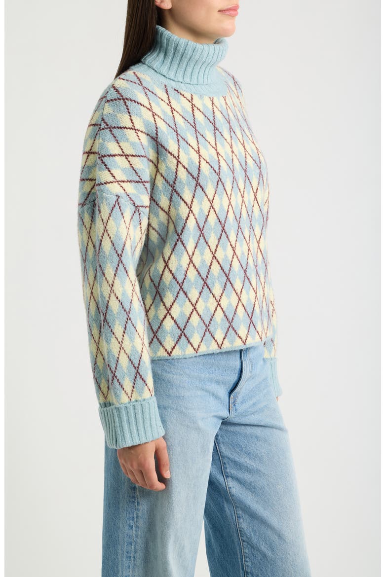 Pattern Turtleneck Sweater, Alternate, color, PATTERNED