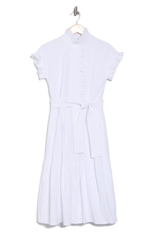 Area Stars Chloe Ruffle Shirtdress In White