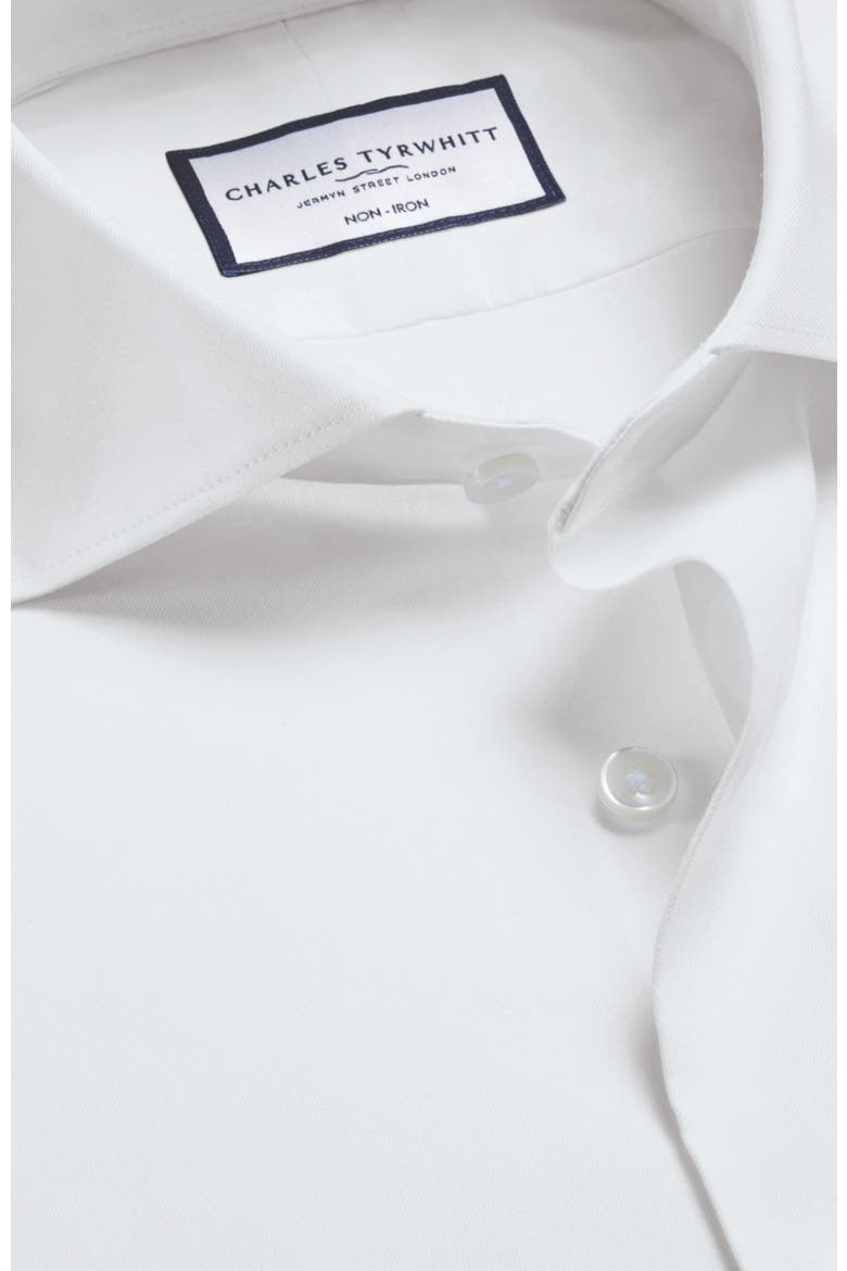 Non-Iron Performance Twill Shirt, Alternate, color, White