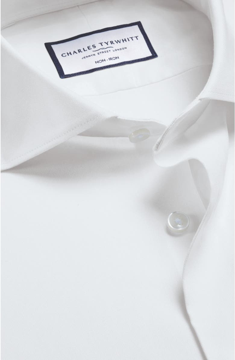 Charles Tyrwhitt Non-Iron Performance Twill Shirt, Alternate, color, White