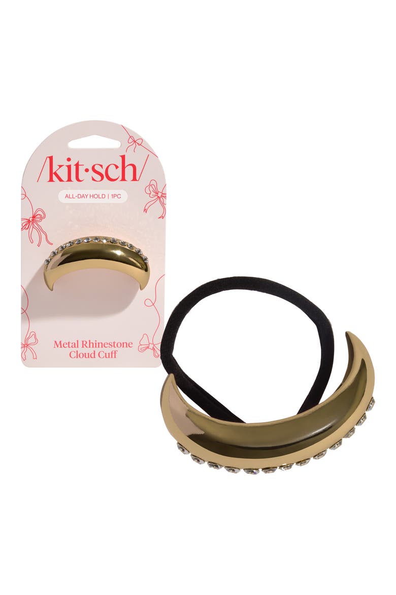 Rhinestone Cloud Cuff Hair Tie (Limited Edition), Alternate, color, GOLD