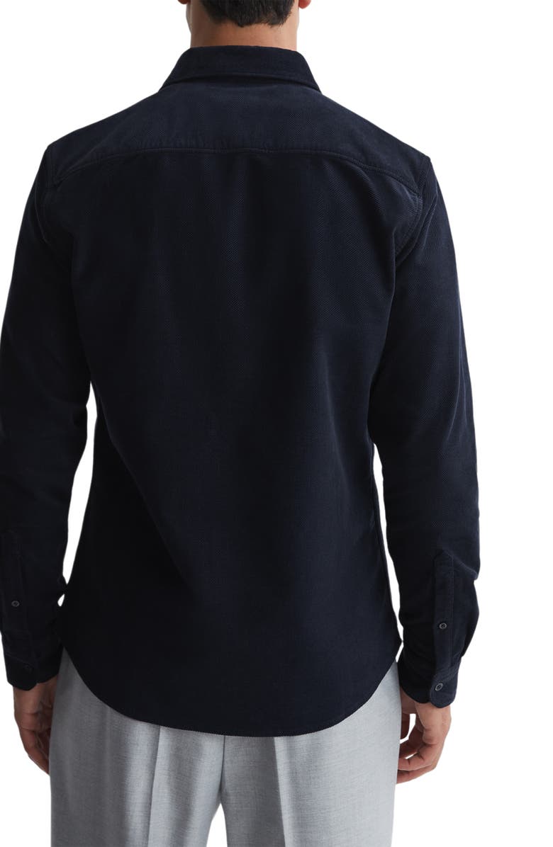 Reiss Cialini Cotton Stretch Twill Button-Up Shirt, Alternate, color,