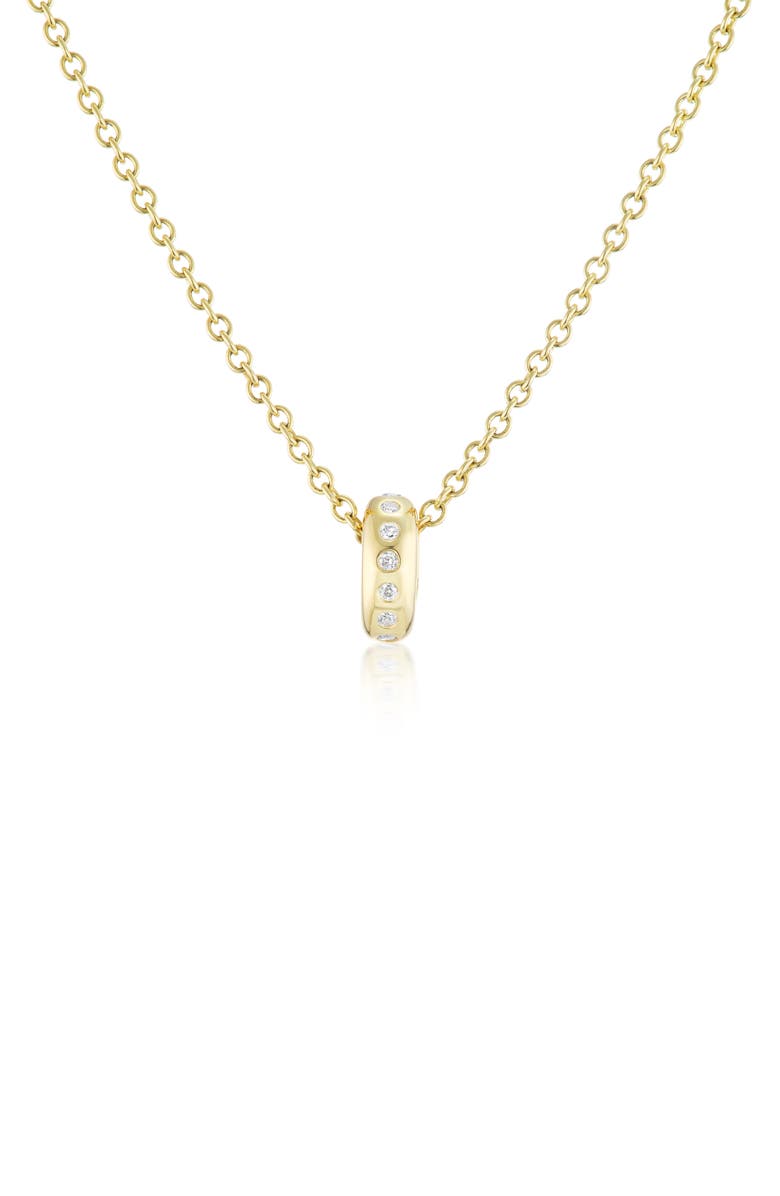Sheryl Lowe 14K Diamond Orbit Bead Chain Necklace, Main, color, 14Kt Yellow Gold