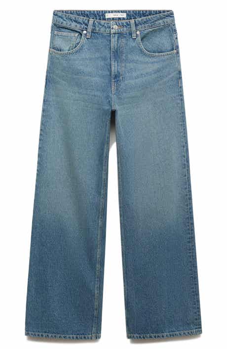 MANGO Mid Rise Straight Leg Jeans