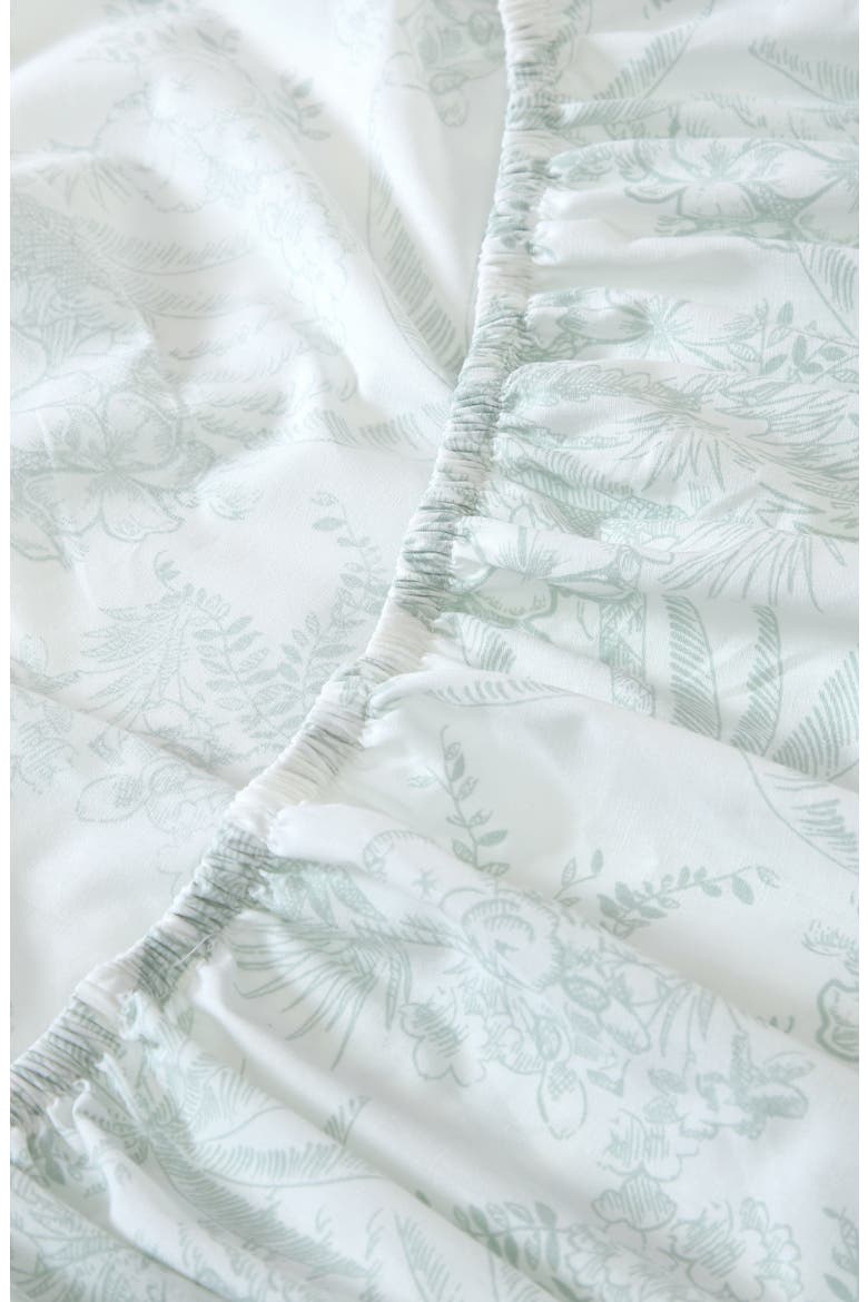 Pen & Ink Palm 200 Thread Count Sheet Set, Alternate, color, SPRING GREEN
