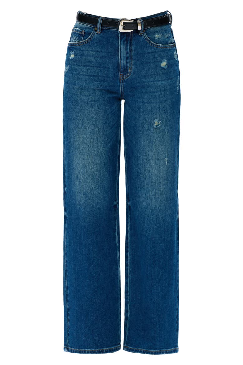 High Waist Relaxed Straight Leg Jeans, Alternate, color, VINTAGE MEDIUM BLUE
