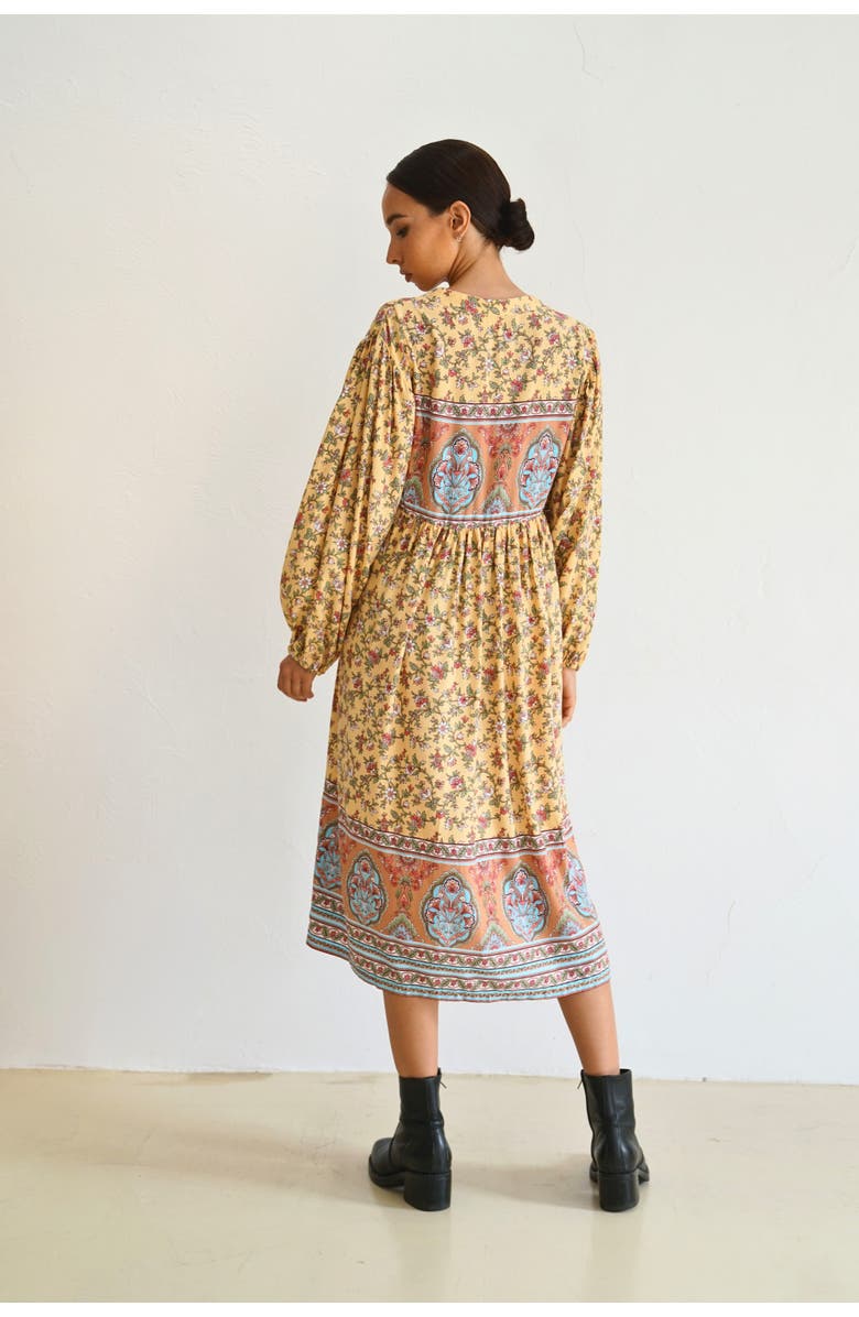 PINK HALEY Gianna Midi Dress, Alternate, color, Yellow