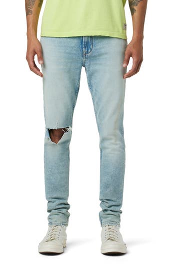 Hudson Jeans Zack Ripped Skinny Jeans In Blue