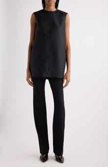 Wool & Silk Crepe Cocoon Minidress