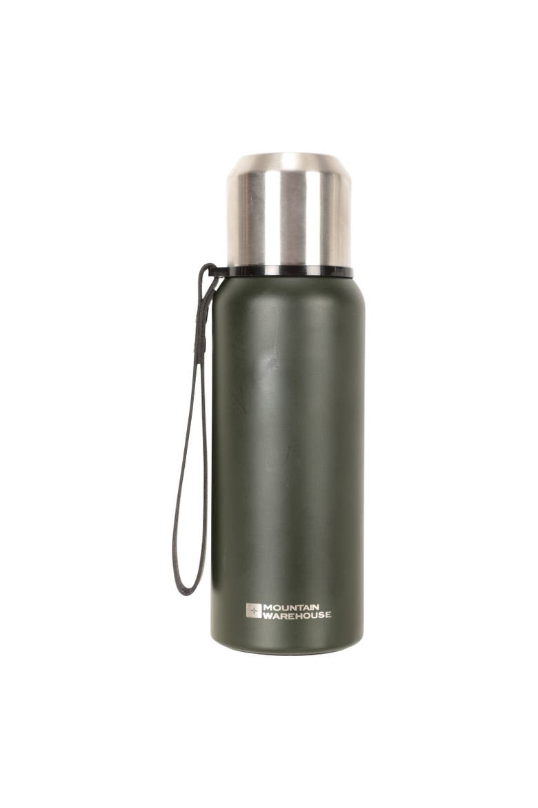 Matte Double-Walled 16.9floz Flask, Main, color, Khaki Green