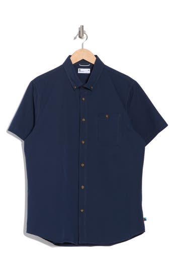 Union Seersucker Short Sleeve Button-down Shirt
