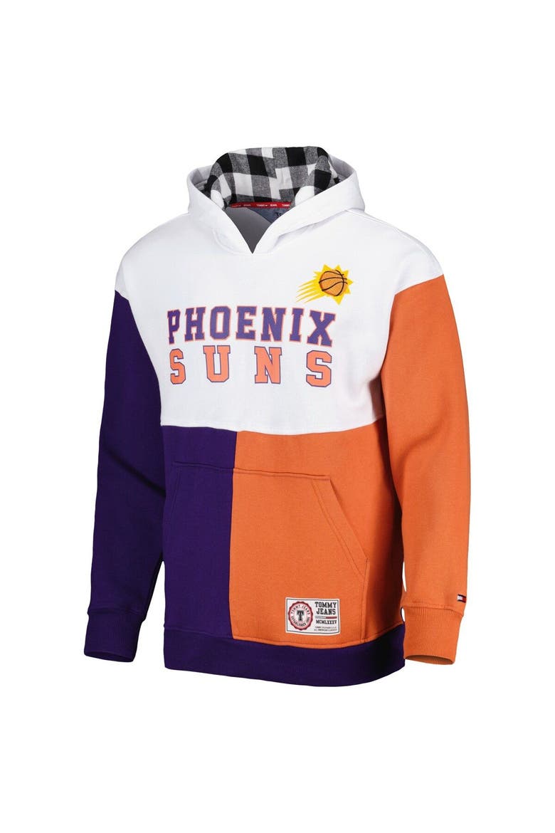 Men's Tommy Jeans White/Purple Phoenix Suns Andrew Split Pullover Hoodie, Alternate, color, White