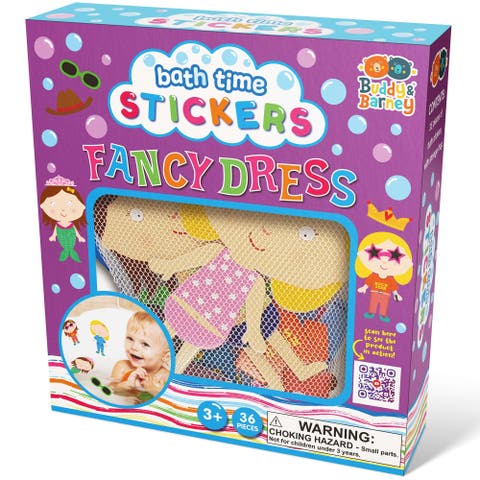 Bath Time Stickers, Fancy Dress, 35 Foam Pieces, Kids 3+