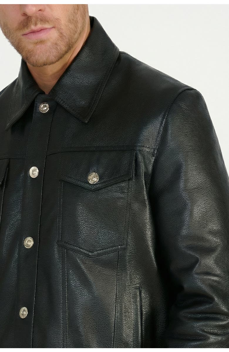 FURNIQ UK Oliver Leather Jacket, Alternate, color, Black