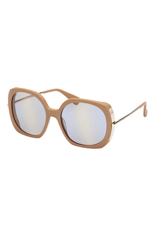 Shop Max Mara Malibu 58mm Gradient Butterfly Sunglasses In Camel/pale Gold/blue