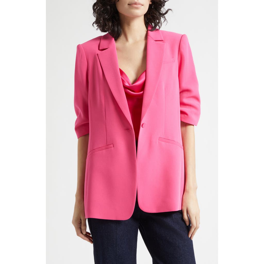 Cinq à Sept Khloe Short-Sleeve Blazer in Beetroot Purple at Nordstrom, Size 4