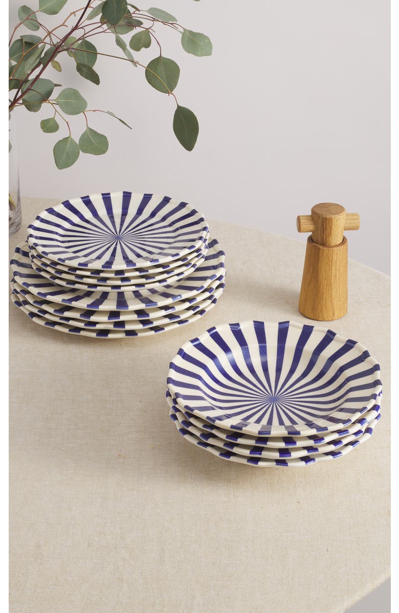 Maison Madison Home Mafalda 12 Piece Set with Pasta Bowl, Main, color, Blue/Cream