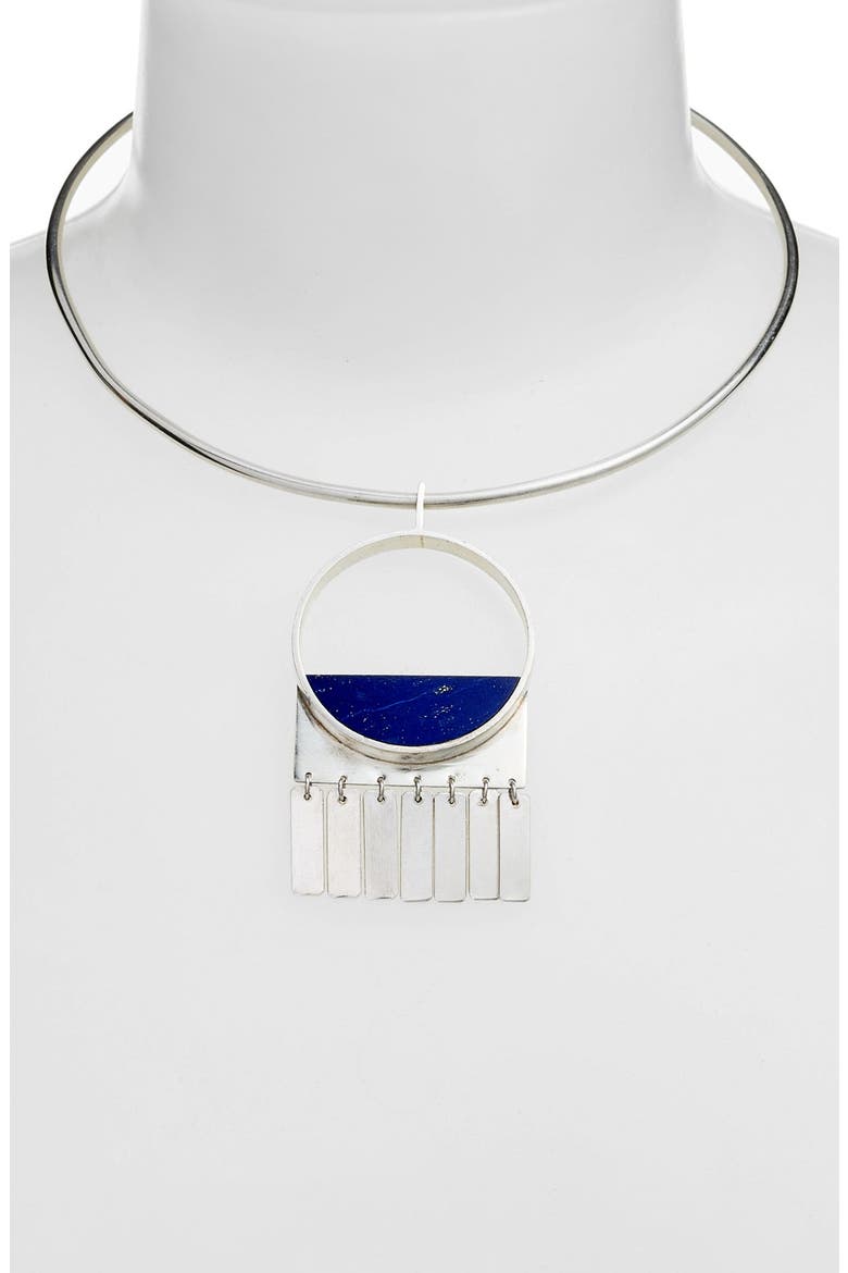 Together We Stand Collar Necklace, Alternate, color, SILVER LAPIS