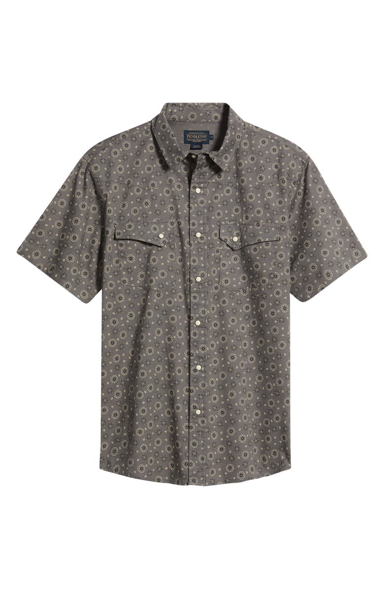Pendleton Laramie Short Sleeve Snap-Up Western Shirt, Main, color, 