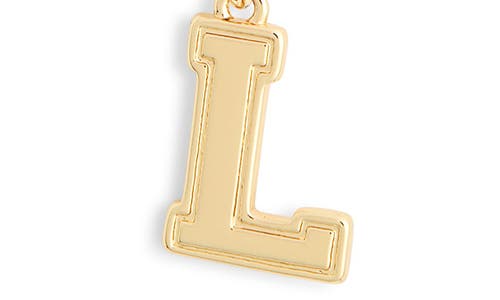 Leith Varsity Font Cubic Zirconia Initial Pendant Necklace In Gold