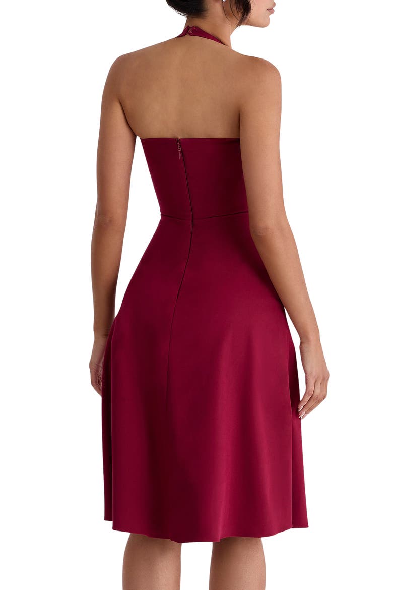 Carolla Halter Minidress, Alternate, color, WINE